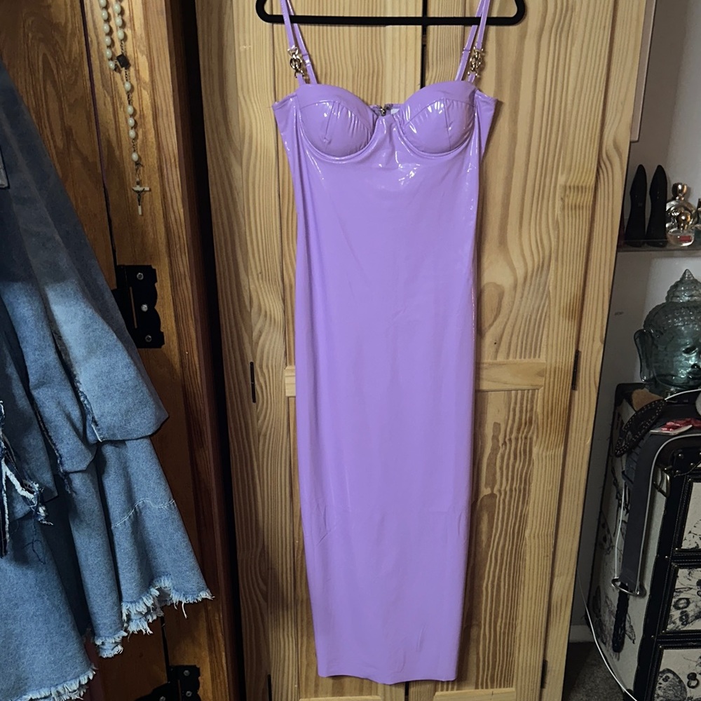 Fashion Nova Lavender Bodycon Maxi Dress